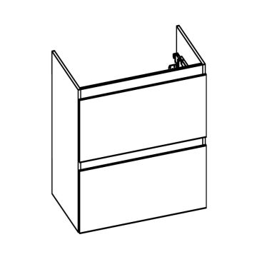 Pelipal PCON Waschtischunterschrank 45 cm Skizze