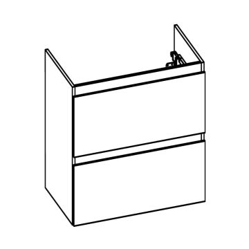 Pelipal PCON Waschtischunterschrank 55 cm Skizze