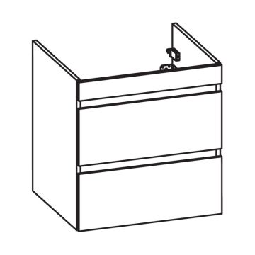 Pelipal PCON Waschtischunterschrank 60 cm Skizze