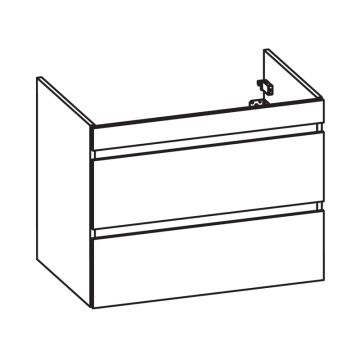 Pelipal PCON Waschtischunterschrank 80 cm Skizze