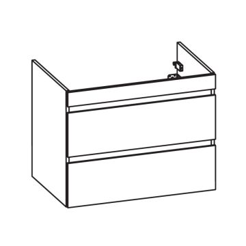 Pelipal PCON Waschtischunterschrank 60 cm Skizze