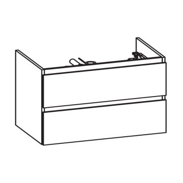 Pelipal PCON Waschtischunterschrank 95 cm Skizze
