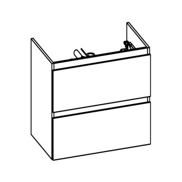 Pelipal PCON Waschtischunterschrank 45 cm Skizze