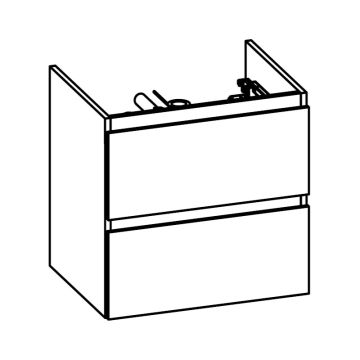 Pelipal PCON Waschtischunterschrank 53 cm Skizze