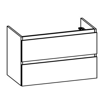 Pelipal PCON Waschtischunterschrank 90 cm Skizze