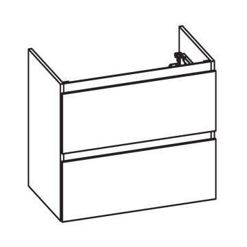 Pelipal PCON Waschtischunterschrank 60 cm Skizze