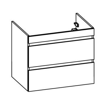 Pelipal PCON Waschtischunterschrank 75 cm Skizze