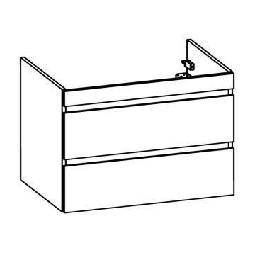 Pelipal PCON Waschtischunterschrank 115 cm Skizze
