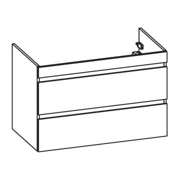 Pelipal PCON Waschtischunterschrank 115 cm Skizze