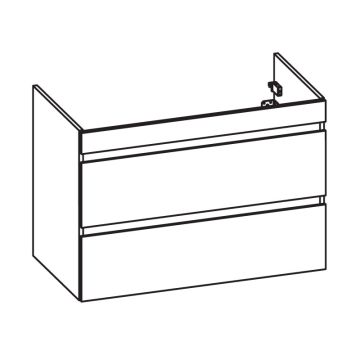 Pelipal PCON Waschtischunterschrank 98 cm Skizze