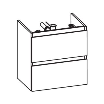 Pelipal PCON Waschtischunterschrank 45 cm Skizze
