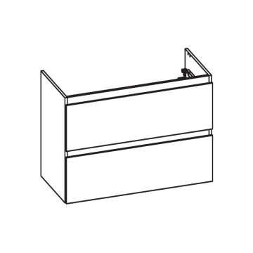 Pelipal PCON Waschtischunterschrank 75 cm Skizze