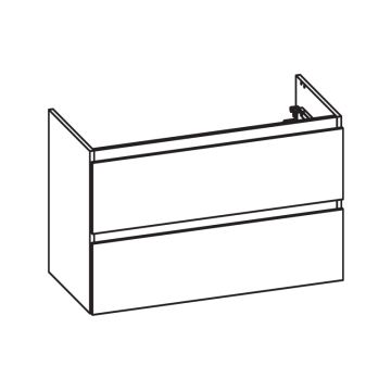 Pelipal PCON Waschtischunterschrank 95 cm Skizze
