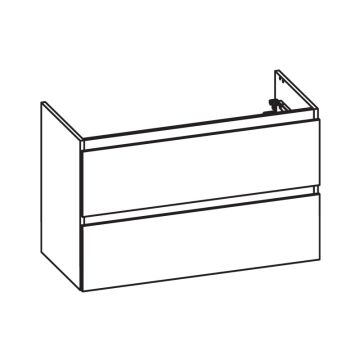 Pelipal PCON Waschtischunterschrank 95 cm Skizze