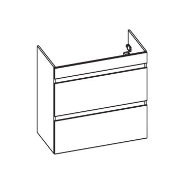 Pelipal PCON Waschtischunterschrank 55 cm Skizze