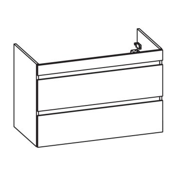 Pelipal PCON Waschtischunterschrank 116 cm Skizze