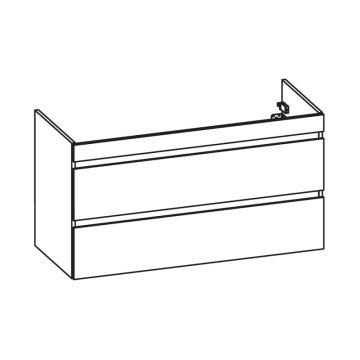 Pelipal PCON Waschtischunterschrank 116 cm Skizze