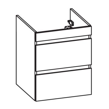 Pelipal PCON Waschtischunterschrank 51 cm Skizze