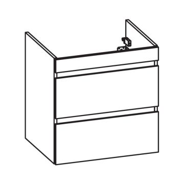 Pelipal PCON Waschtischunterschrank 61,5 cm Skizze