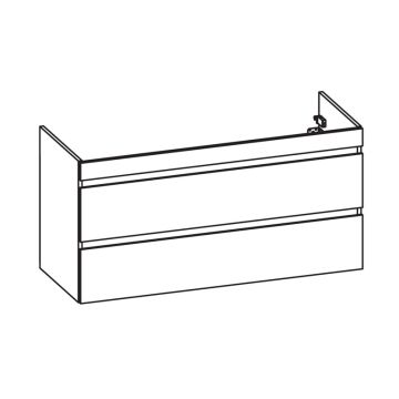 Pelipal PCON Waschtischunterschrank 125 cm Skizze