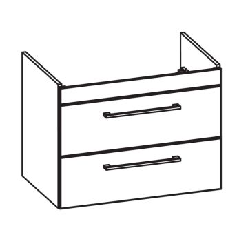 Pelipal PCON Waschtischunterschrank 65 cm Skizze