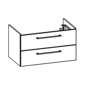 Pelipal PCON Waschtischunterschrank 75 cm Skizze