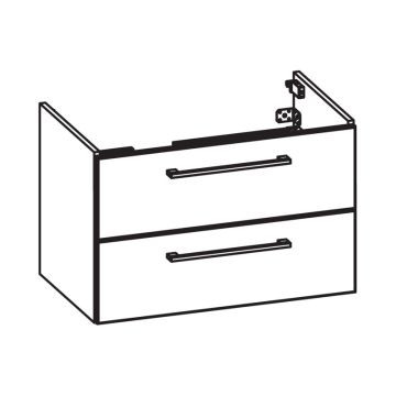 Pelipal PCON Waschtischunterschrank 75 cm Skizze