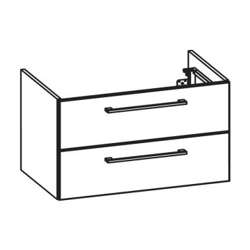 Pelipal PCON Waschtischunterschrank 95 cm Skizze