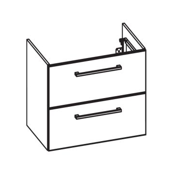 Pelipal PCON Waschtischunterschrank 55 cm Skizze