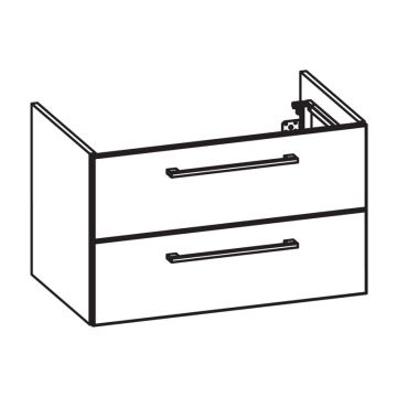 Pelipal PCON Waschtischunterschrank 75 cm Skizze