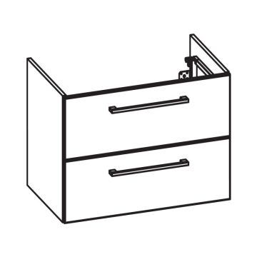 Pelipal PCON Waschtischunterschrank 75 cm Skizze