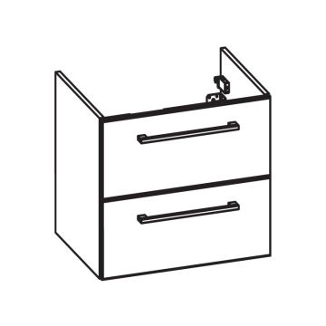 Pelipal PCON Waschtischunterschrank 50 cm Skizze