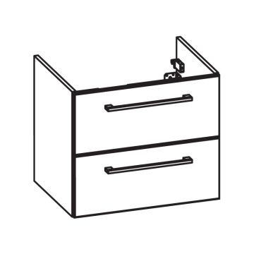 Pelipal PCON Waschtischunterschrank 60 cm Skizze