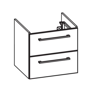 Pelipal PCON Waschtischunterschrank 55 cm Skizze