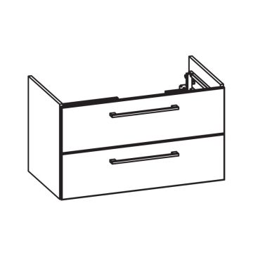 Pelipal PCON Waschtischunterschrank 85 cm Skizze
