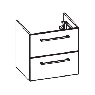 Pelipal PCON Waschtischunterschrank 55 cm Skizze