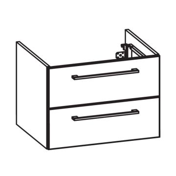 Pelipal PCON Waschtischunterschrank 70 cm Skizze