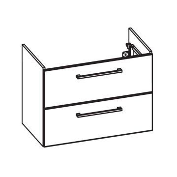 Pelipal PCON Waschtischunterschrank 70 cm Skizze
