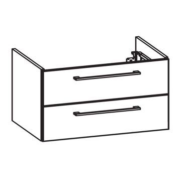 Pelipal PCON Waschtischunterschrank 93 cm Skizze