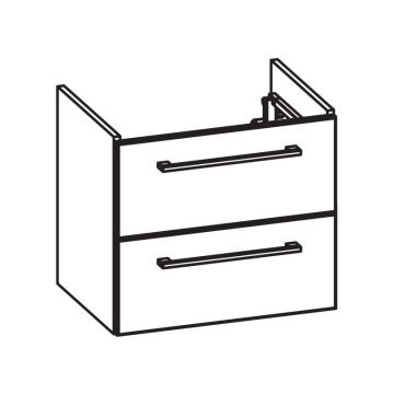 Pelipal PCON Waschtischunterschrank 55 cm Skizze