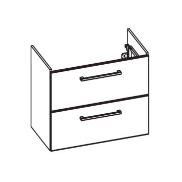 Pelipal PCON Waschtischunterschrank 55 cm Skizze