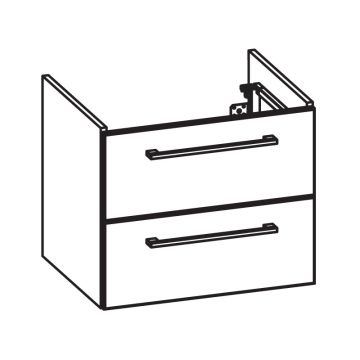Pelipal PCON Waschtischunterschrank 58 cm Skizze