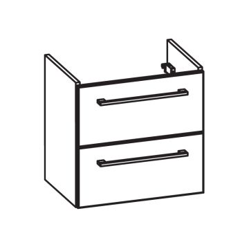 Pelipal PCON Waschtischunterschrank 50 cm Skizze