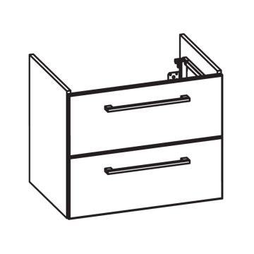 Pelipal PCON Waschtischunterschrank 60 cm Skizze