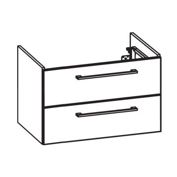 Pelipal PCON Waschtischunterschrank 75 cm Skizze