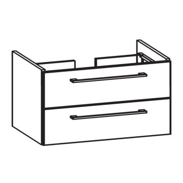 Pelipal PCON Waschtischunterschrank 90 cm Skizze