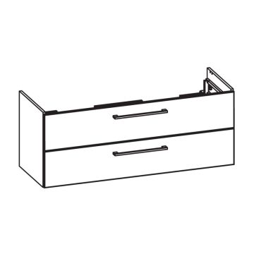 Pelipal PCON Waschtischunterschrank 125 cm Skizze