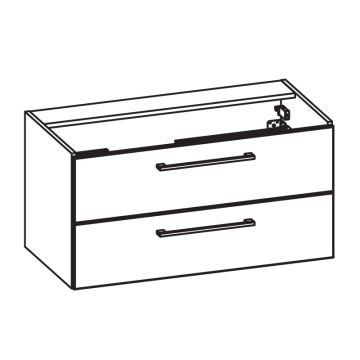 Pelipal PCON Waschtischunterschrank 95 cm Skizze