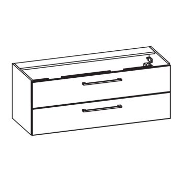 Pelipal PCON Waschtischunterschrank 125 cm Skizze