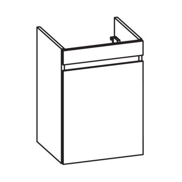 Pelipal PCON Waschtischunterschrank 44 cm Skizze